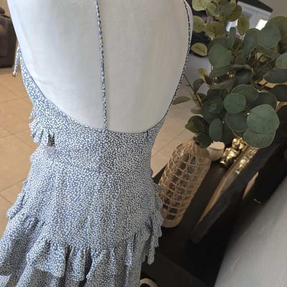 Mable Spaghetti Strap Polka Dot Mini Dress Open Front Size S - Picture 7 of 11